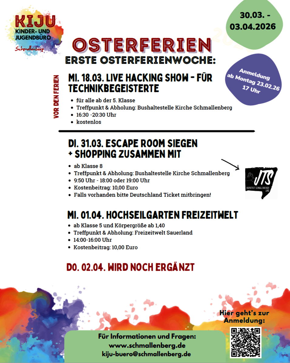 Flyer Osterferien 2026
